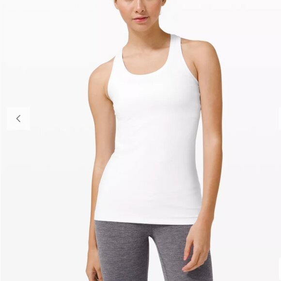 Lululemon Cool Racerback Tank white size 4 - Picture 1 of 4